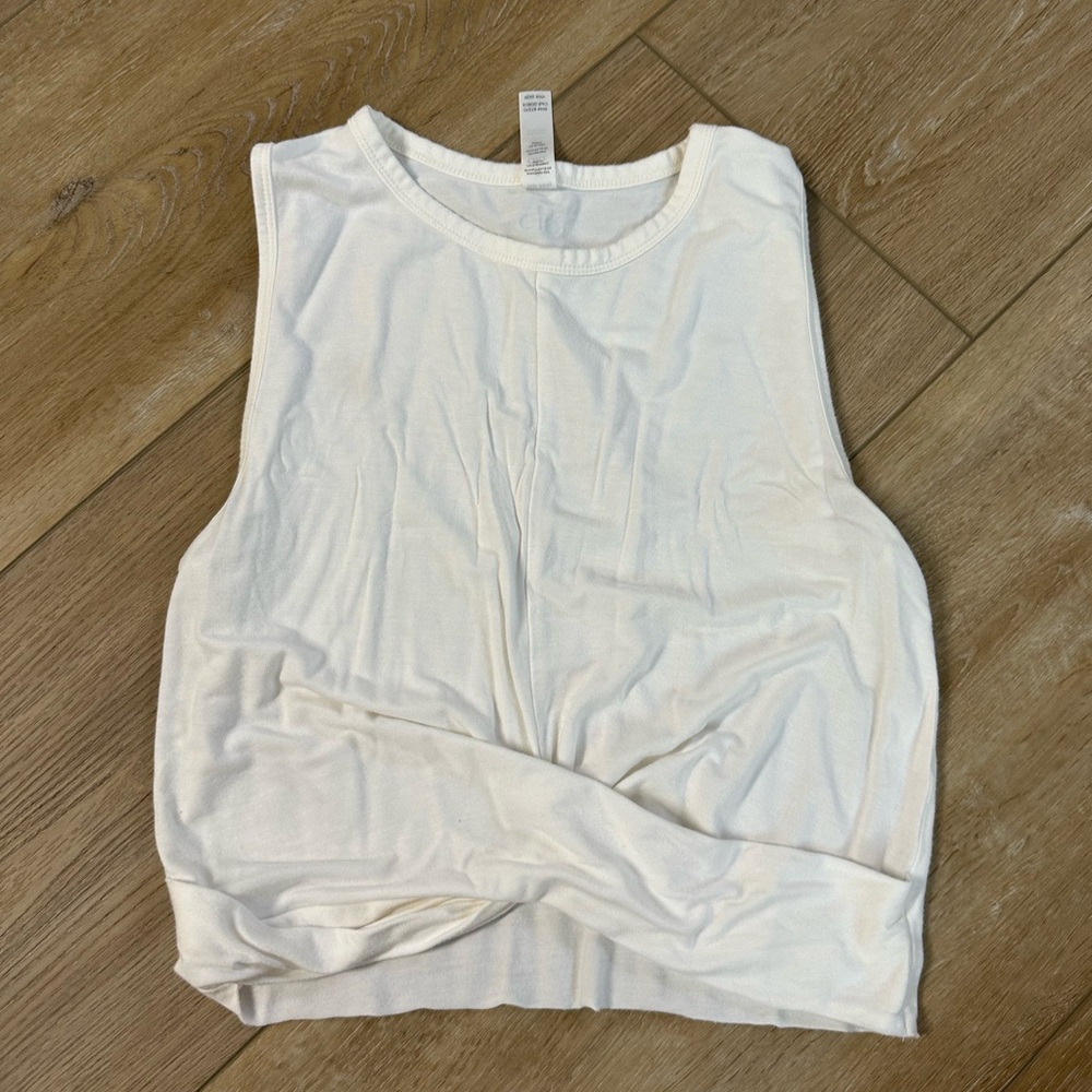 White Sleeveless Women's Top/workout top